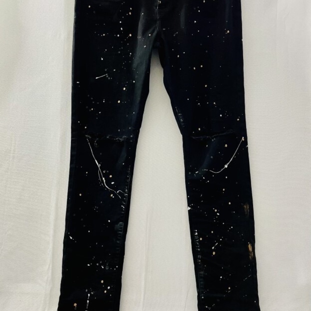 EUC Men's Monfrere Greyson Black Modern Skinny Jeans, Size 36" x 34" inseam